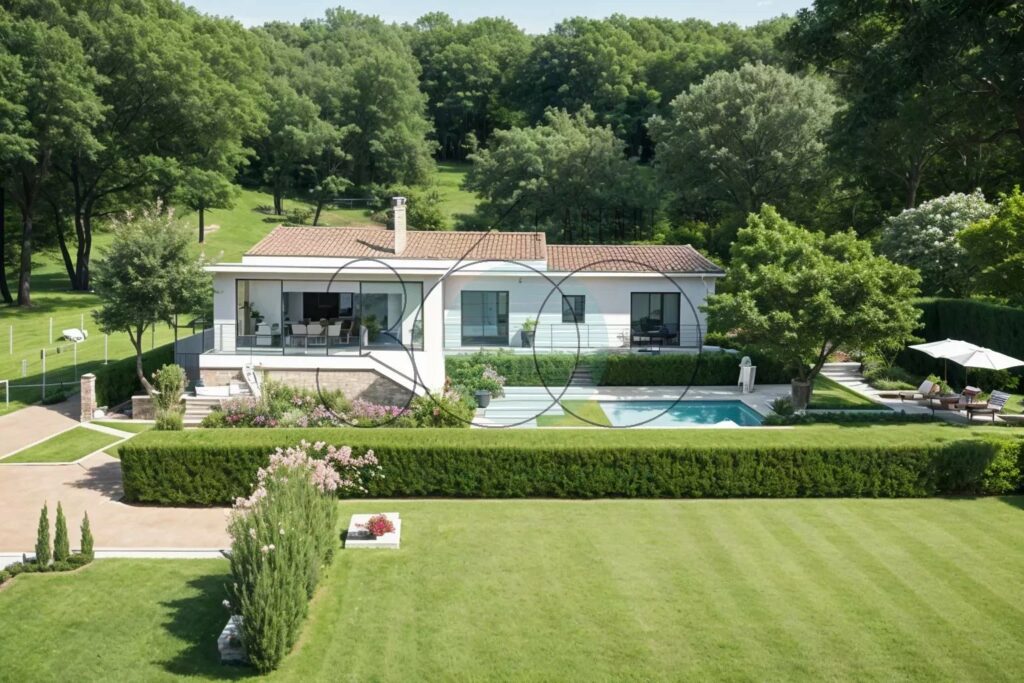 VILLA CONTEMPORAINE - VUE PANORAMIQUE